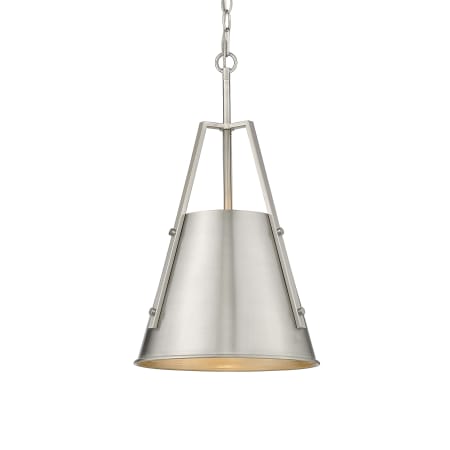 A large image of the Innovations Lighting 382-1S-19-12 Luxor Pendant Brushed Satin Nickel