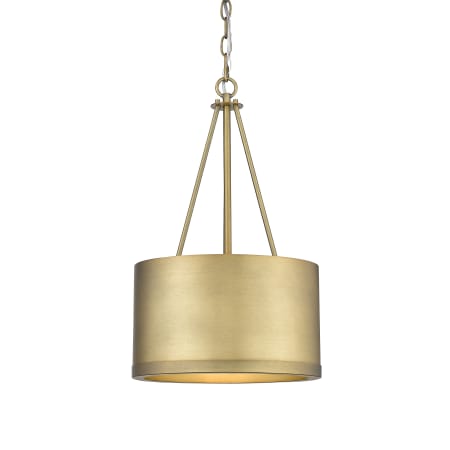 A large image of the Innovations Lighting 383-1S-20-12 Eclipse Pendant Brushed Brass