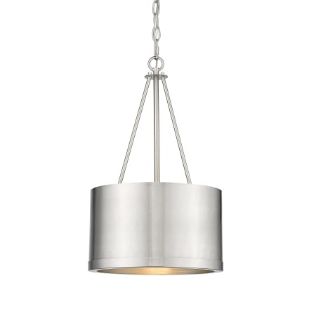 A large image of the Innovations Lighting 383-1S-20-12 Eclipse Pendant Brushed Satin Nickel