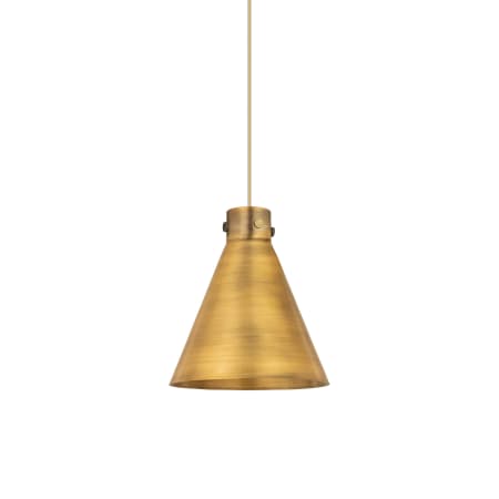 A large image of the Innovations Lighting 410-1PL-16-14 Newton Cone Pendant Brushed Brass