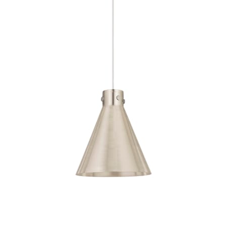 A large image of the Innovations Lighting 410-1PL-16-14 Newton Cone Pendant Satin Nickel