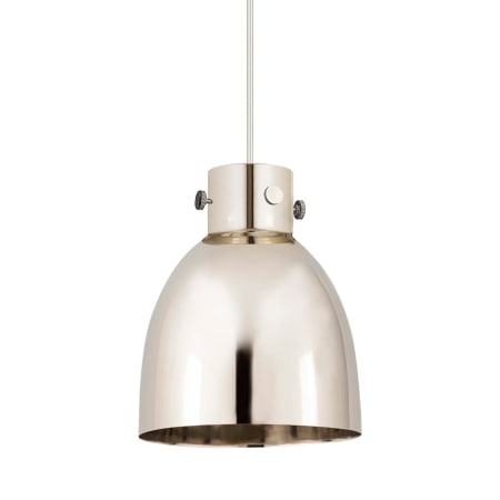 A large image of the Innovations Lighting 410-1PM-13-10 Newton Bell Pendant Polished Nickel / Polished Nickel