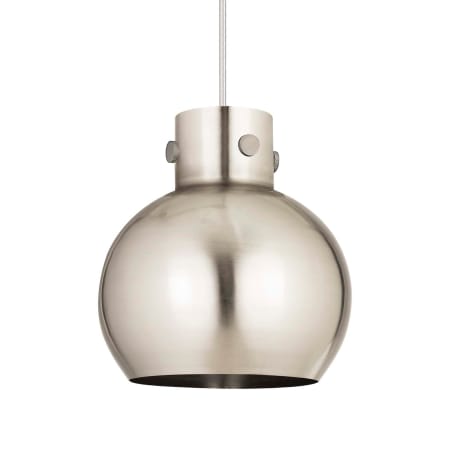 A large image of the Innovations Lighting 410-1PM-12-10 Newton Sphere Pendant Satin Nickel / Satin Nickel