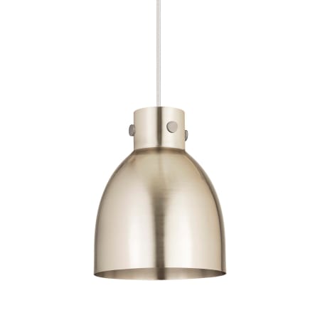 A large image of the Innovations Lighting 410-1PM-13-10 Newton Bell Pendant Satin Nickel / Satin Nickel