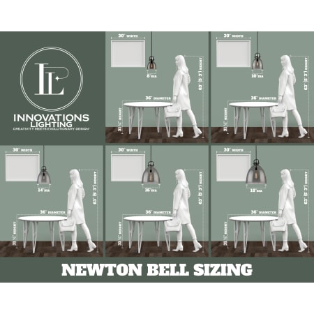 A large image of the Innovations Lighting 410-1PS-10-8 Newton Bell Pendant Alternate Image