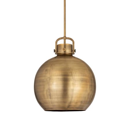 A large image of the Innovations Lighting 410-1SL-22-16 Newton Sphere Pendant Brushed Brass / Brushed Brass