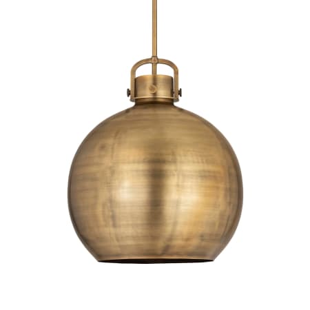 A large image of the Innovations Lighting 410-1SL-23-18 Newton Sphere Pendant Brushed Brass / Brushed Brass