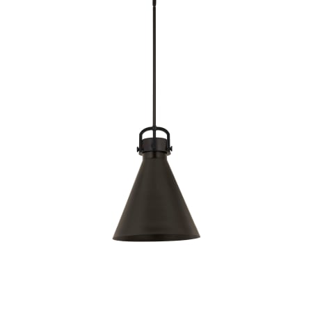 A large image of the Innovations Lighting 410-1SL-20-16 Newton Cone Pendant Matte Black