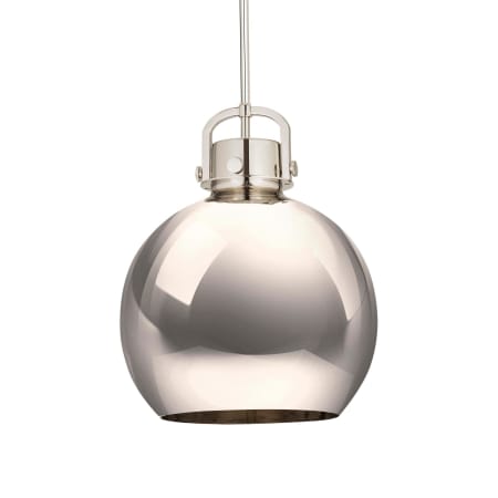 A large image of the Innovations Lighting 410-1SL-20-14 Newton Sphere Pendant Polished Nickel / Polished Nickel