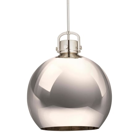 A large image of the Innovations Lighting 410-1SL-23-18 Newton Sphere Pendant Polished Nickel / Polished Nickel