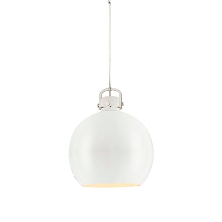 A large image of the Innovations Lighting 410-1SL-22-18 Newton Sphere Pendant Polished Nickel