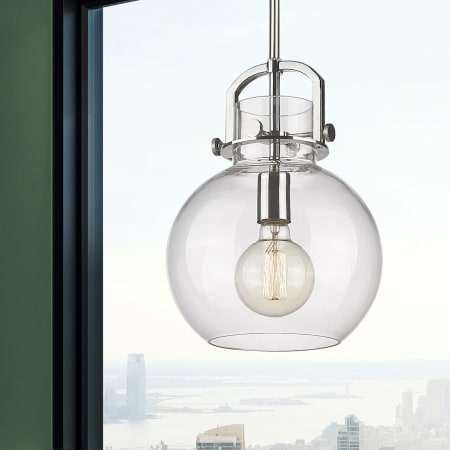 A large image of the Innovations Lighting 410-1SM-15-10 Newton Sphere Pendant Alternate Image