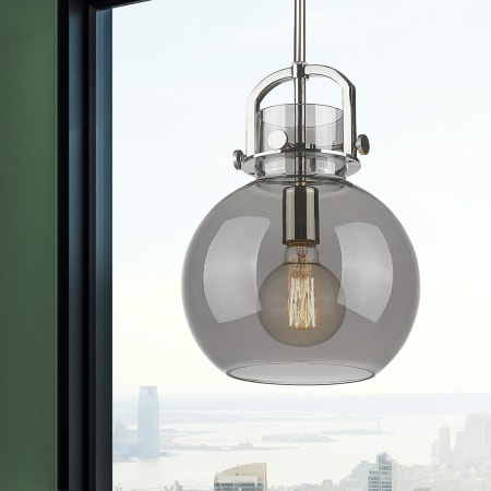 A large image of the Innovations Lighting 410-1SM-15-10 Newton Sphere Pendant Alternate Image