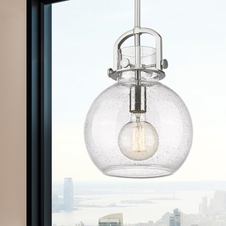 A large image of the Innovations Lighting 410-1SM-15-10 Newton Sphere Pendant Alternate Image