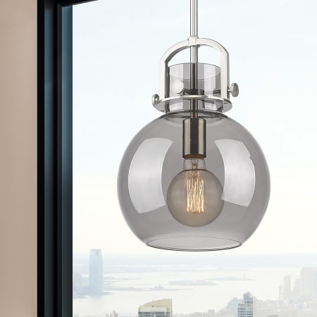 A large image of the Innovations Lighting 410-1SM-15-10 Newton Sphere Pendant Alternate Image