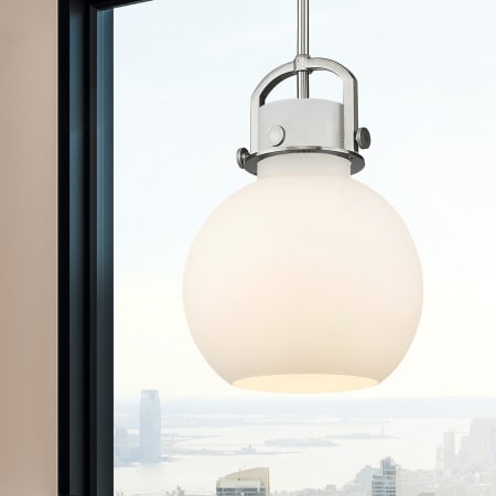 A large image of the Innovations Lighting 410-1SM-15-10 Newton Sphere Pendant Alternate Image