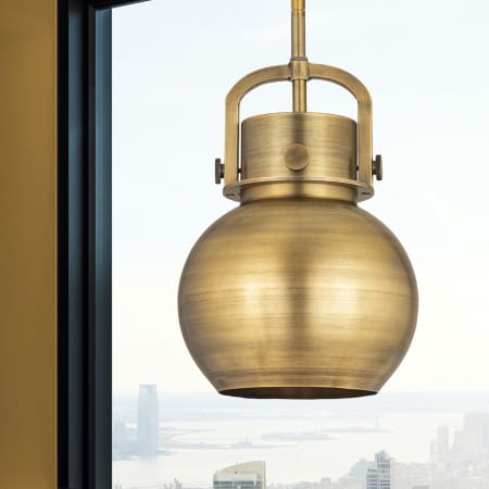 A large image of the Innovations Lighting 410-1SS-12-8 Newton Sphere Pendant Alternate Image