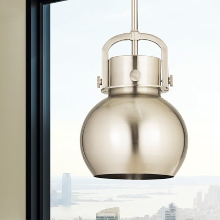 A large image of the Innovations Lighting 410-1SS-12-8 Newton Sphere Pendant Alternate Image