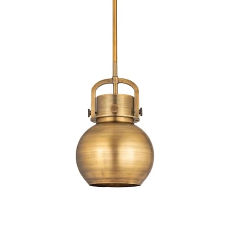A large image of the Innovations Lighting 410-1SS-12-8 Newton Sphere Pendant Brushed Brass / Brushed Brass