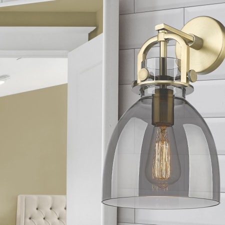 A large image of the Innovations Lighting 410-1W-15-8 Newton Bell Sconce Alternate Image