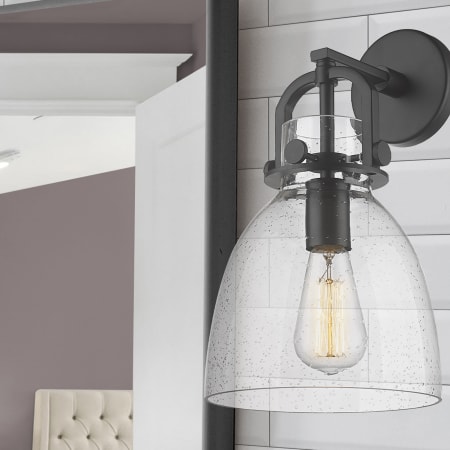 A large image of the Innovations Lighting 410-1W-15-8 Newton Bell Sconce Alternate Image