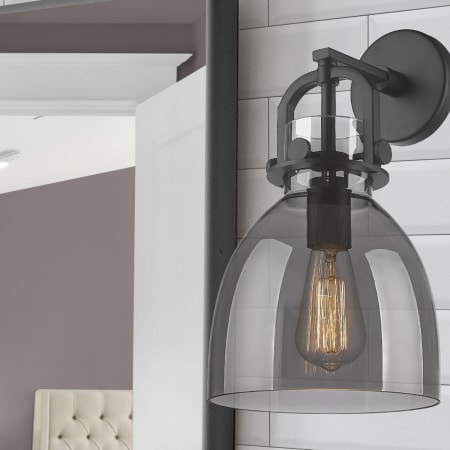 A large image of the Innovations Lighting 410-1W-15-8 Newton Bell Sconce Alternate Image