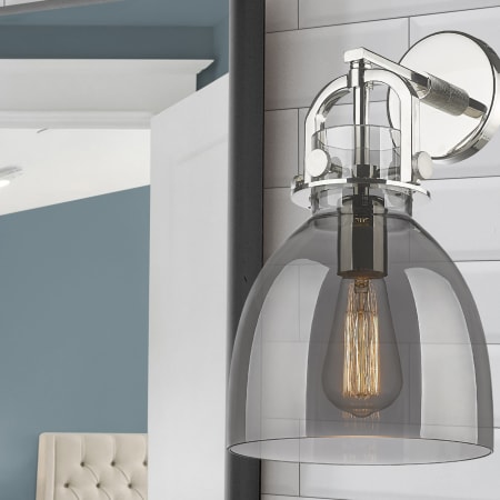 A large image of the Innovations Lighting 410-1W-15-8 Newton Bell Sconce Alternate Image