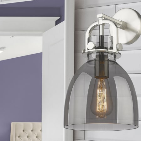 A large image of the Innovations Lighting 410-1W-15-8 Newton Bell Sconce Alternate Image