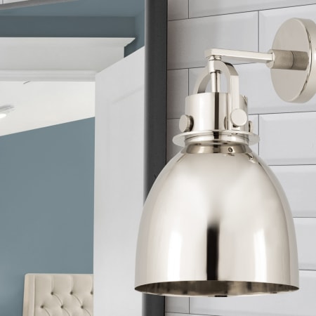 A large image of the Innovations Lighting 410-1W-5-8 Newton Bell Sconce Alternate Image