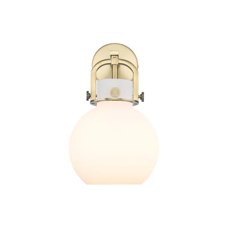 A large image of the Innovations Lighting 410-1W-5-8 Newton Sphere Sconce Alternate Image