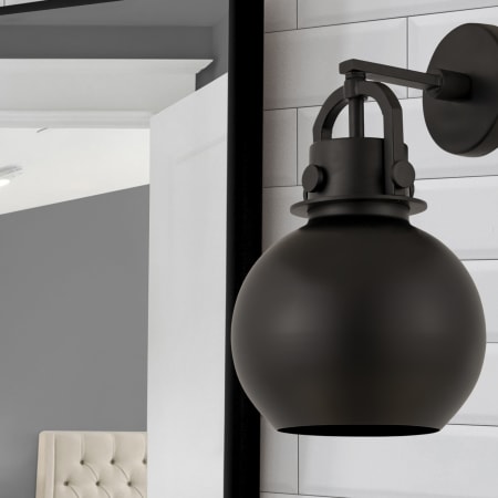 A large image of the Innovations Lighting 410-1W-5-8 Newton Sphere Sconce Alternate Image