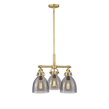 A large image of the Innovations Lighting 410-3CR-16-20 Newton Bell Pendant Alternate Image