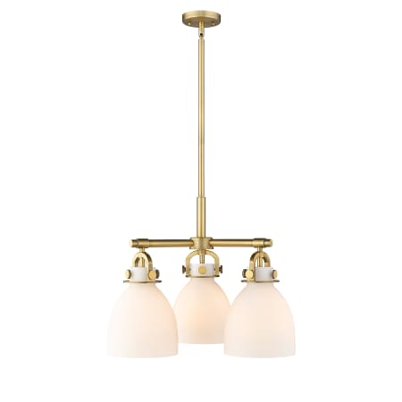 A large image of the Innovations Lighting 410-3CR-16-20 Newton Bell Pendant Alternate Image