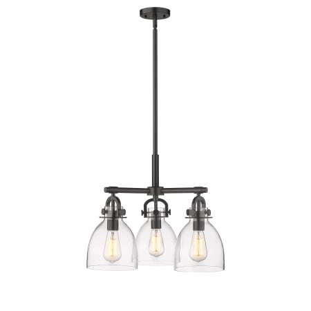 A large image of the Innovations Lighting 410-3CR-16-20 Newton Bell Pendant Alternate Image