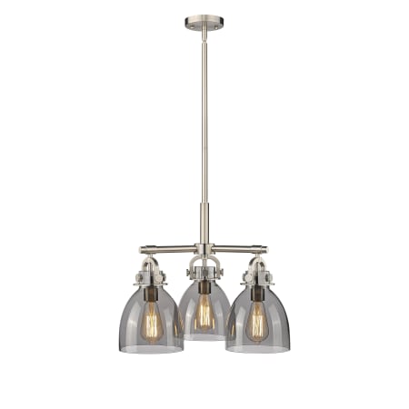 A large image of the Innovations Lighting 410-3CR-16-20 Newton Bell Pendant Alternate Image