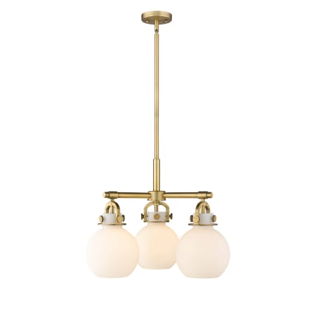 A large image of the Innovations Lighting 410-3CR-16-20 Newton Sphere Pendant Alternate Image