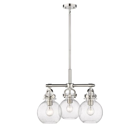 A large image of the Innovations Lighting 410-3CR-16-20 Newton Sphere Pendant Alternate Image