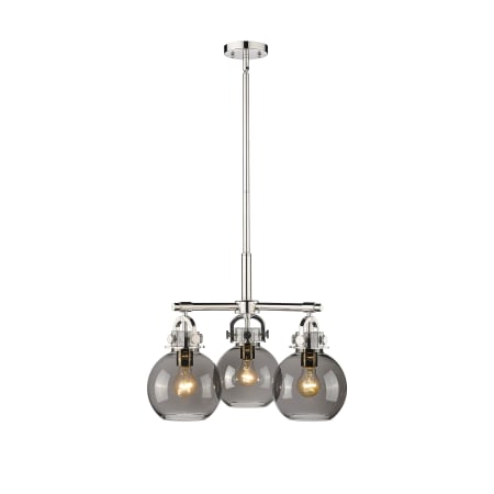 A large image of the Innovations Lighting 410-3CR-16-20 Newton Sphere Pendant Alternate Image