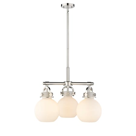 A large image of the Innovations Lighting 410-3CR-16-20 Newton Sphere Pendant Alternate Image