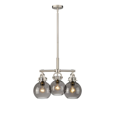 A large image of the Innovations Lighting 410-3CR-16-20 Newton Sphere Pendant Alternate Image