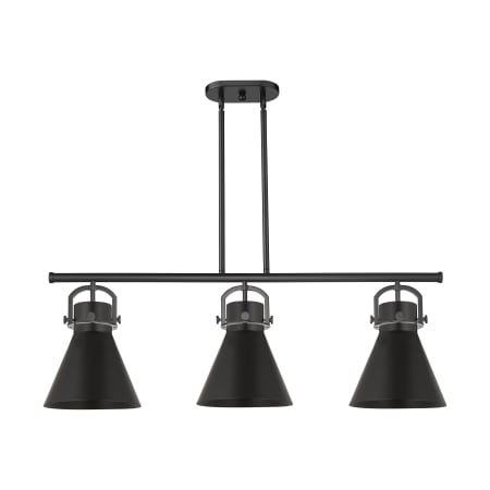 A large image of the Innovations Lighting 410-3I-13-42 Newton Cone Pendant Alternate Image