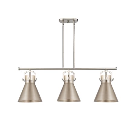 A large image of the Innovations Lighting 410-3I-13-42 Newton Cone Pendant Alternate Image