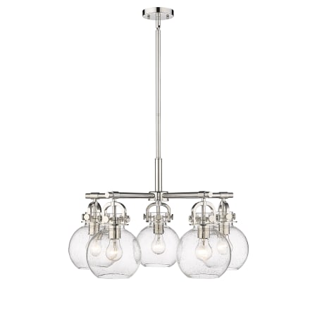 A large image of the Innovations Lighting 410-5CR-16-26 Newton Sphere Chandelier Alternate Image