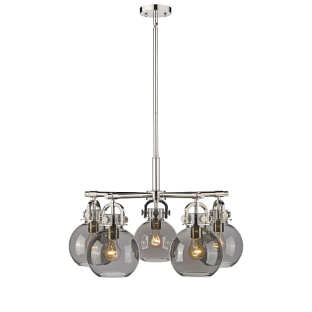 A large image of the Innovations Lighting 410-5CR-16-26 Newton Sphere Chandelier Alternate Image