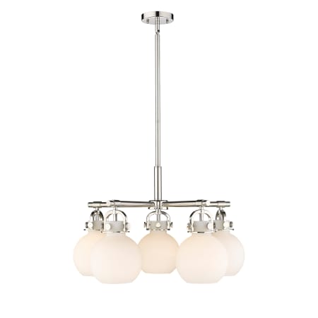 A large image of the Innovations Lighting 410-5CR-16-26 Newton Sphere Chandelier Alternate Image