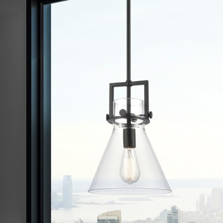 A large image of the Innovations Lighting 411-1SM-14-10 Newton Cone Pendant Alternate Image