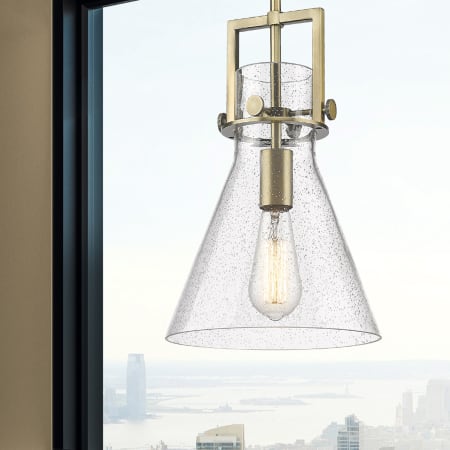 A large image of the Innovations Lighting 411-1SM-14-10 Newton Cone Pendant Alternate Image