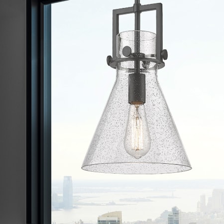 A large image of the Innovations Lighting 411-1SM-14-10 Newton Cone Pendant Alternate Image