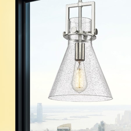 A large image of the Innovations Lighting 411-1SM-14-10 Newton Cone Pendant Alternate Image