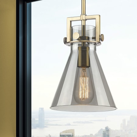 A large image of the Innovations Lighting 411-1SS-11-8 Newton Cone Pendant Alternate Image